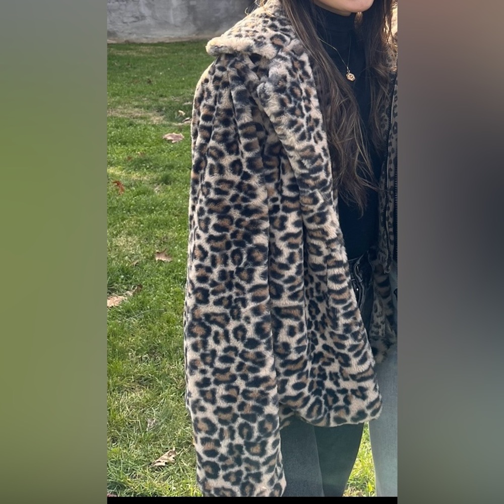 Leopard Faux Fur Coat